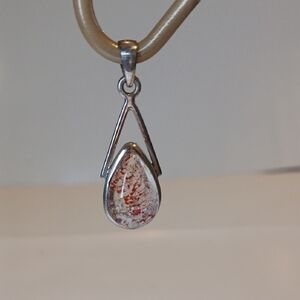 🍓✨ Strawberry Super Seven Sterling Silver Teardrop Pendant Metaphysical